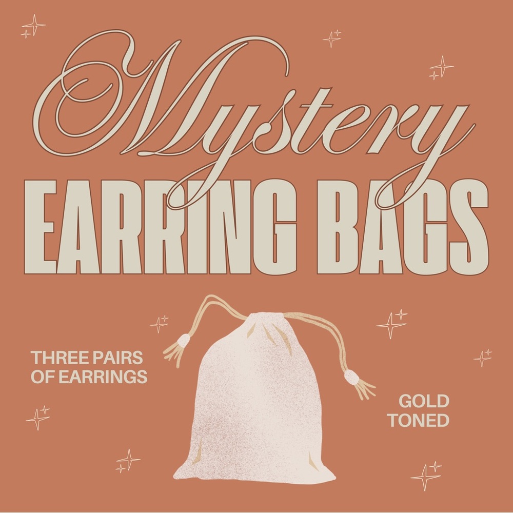 Gold Toned Mystery Earring Bags